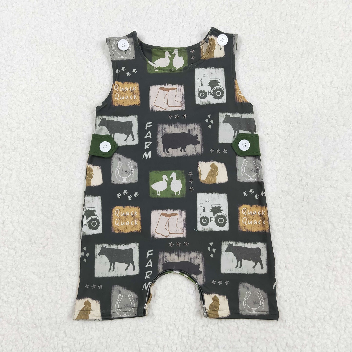 Toddle baby boy farm cow animal summer outfit