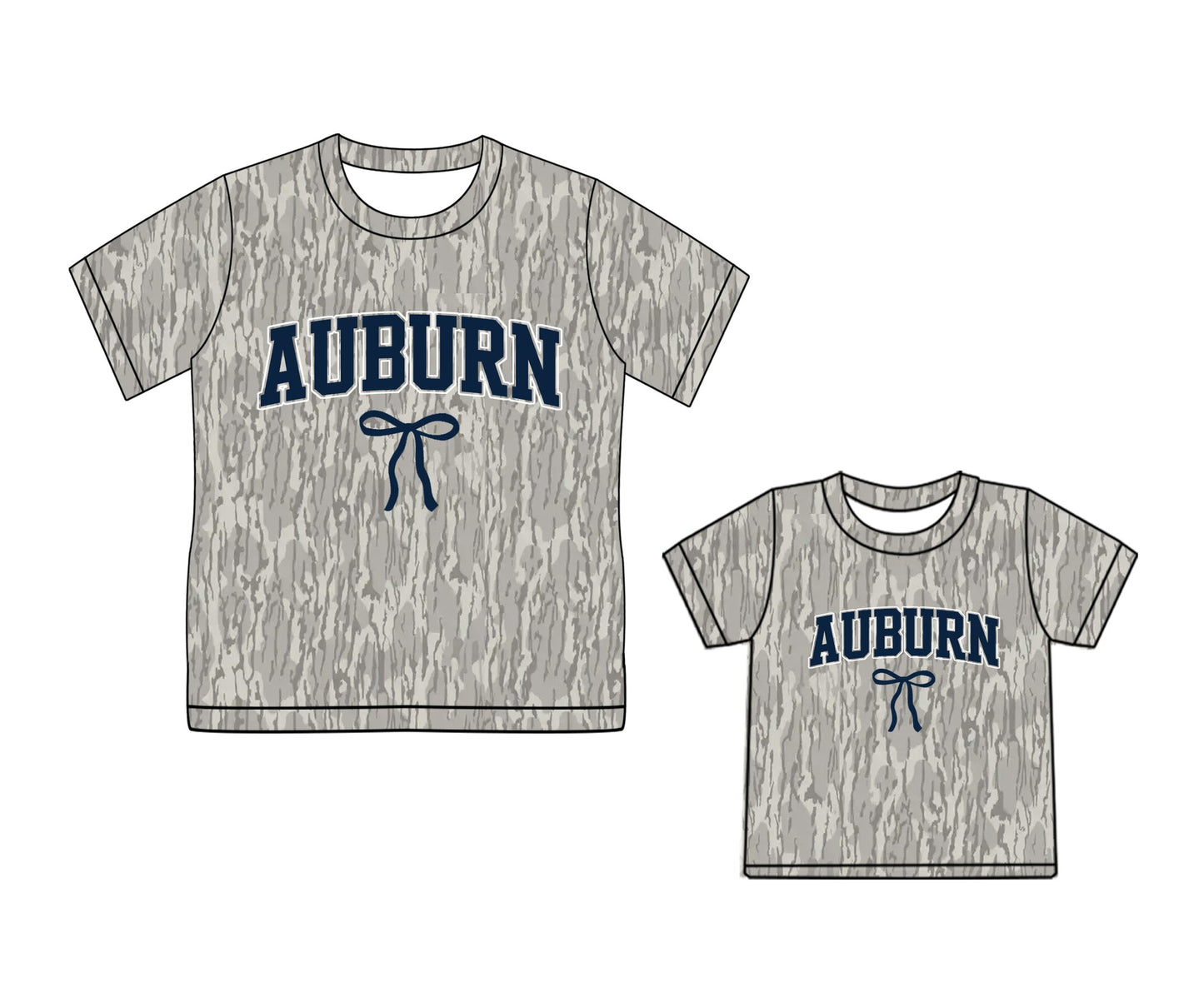 Mommy and Me Auburn team design summer short sleeve top