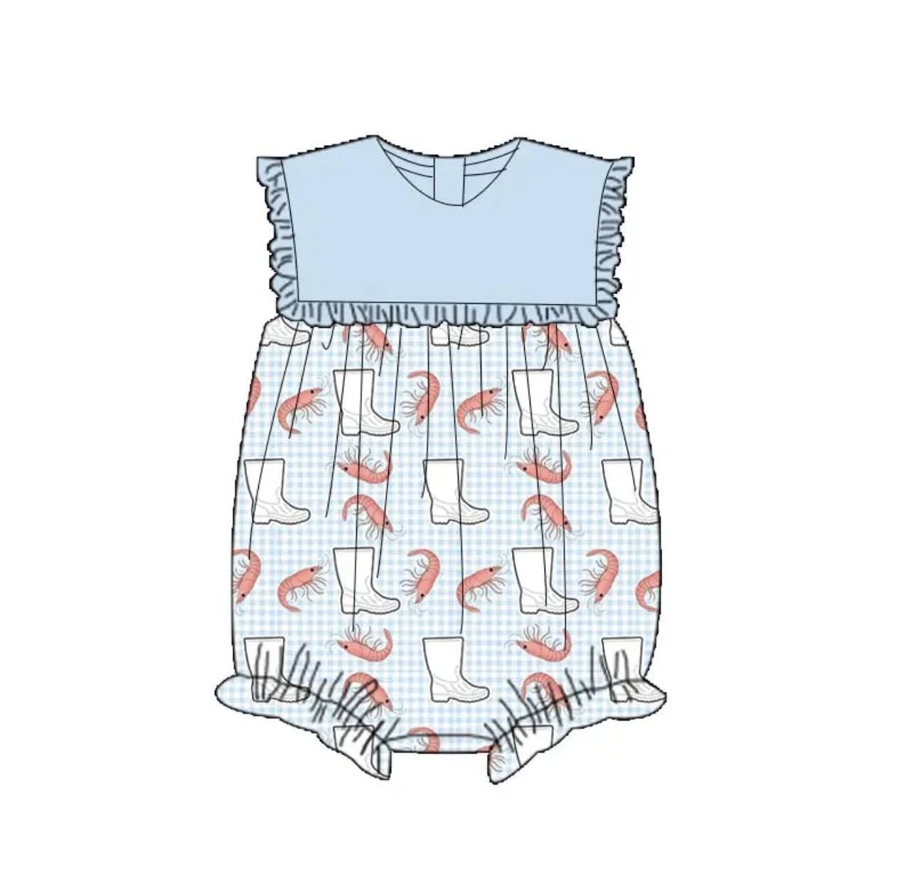 Toddle baby girl lobster design romper
