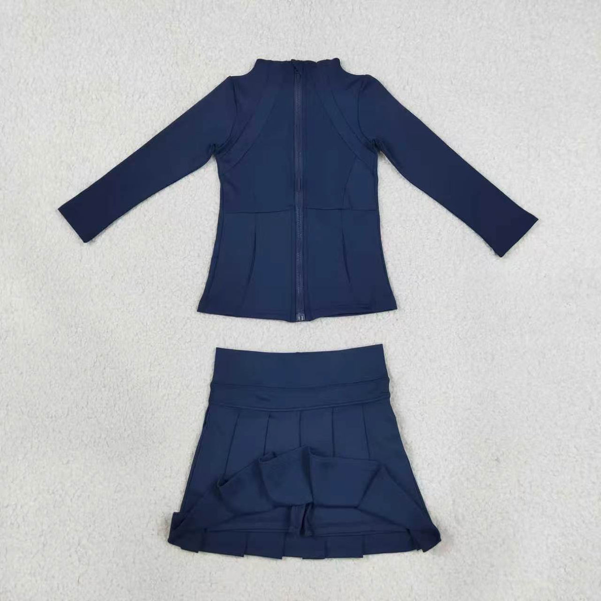 Hot pink yoga pullover top matching skorts girls outfit