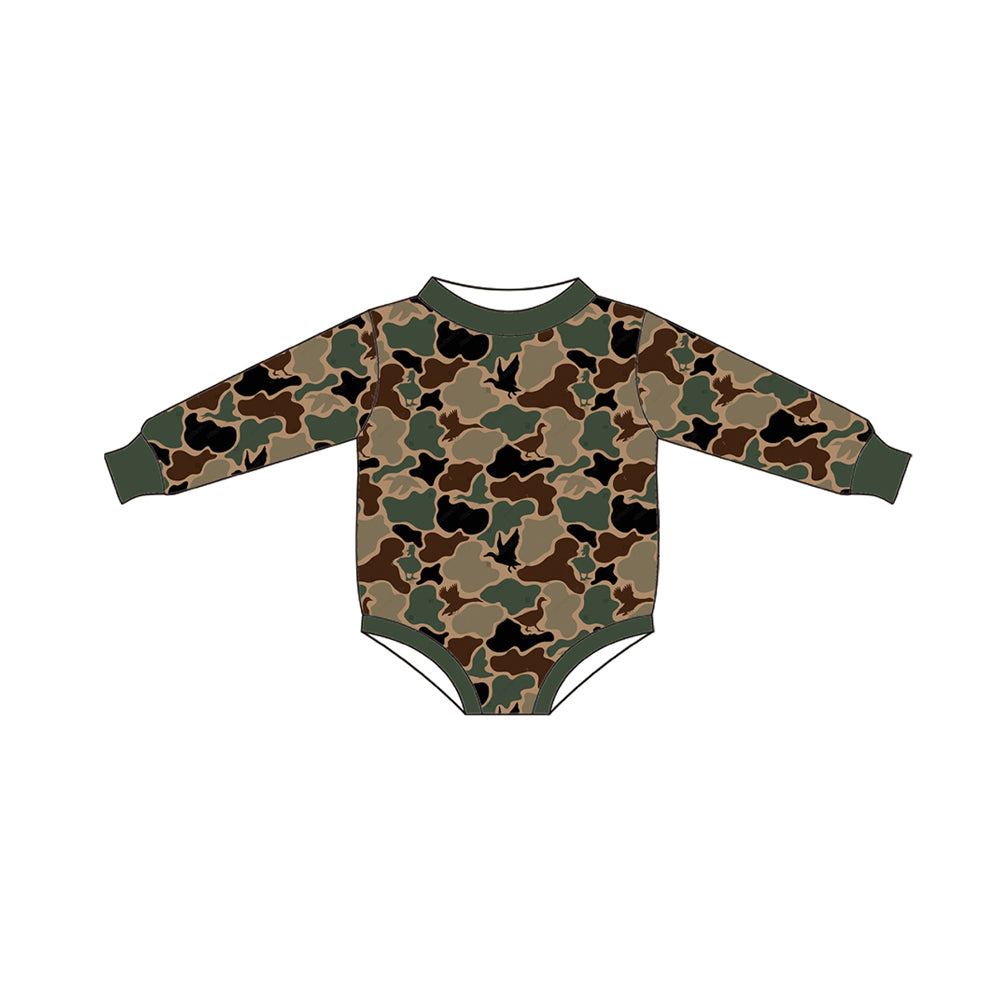 toddle baby boy mallard duck camo romper