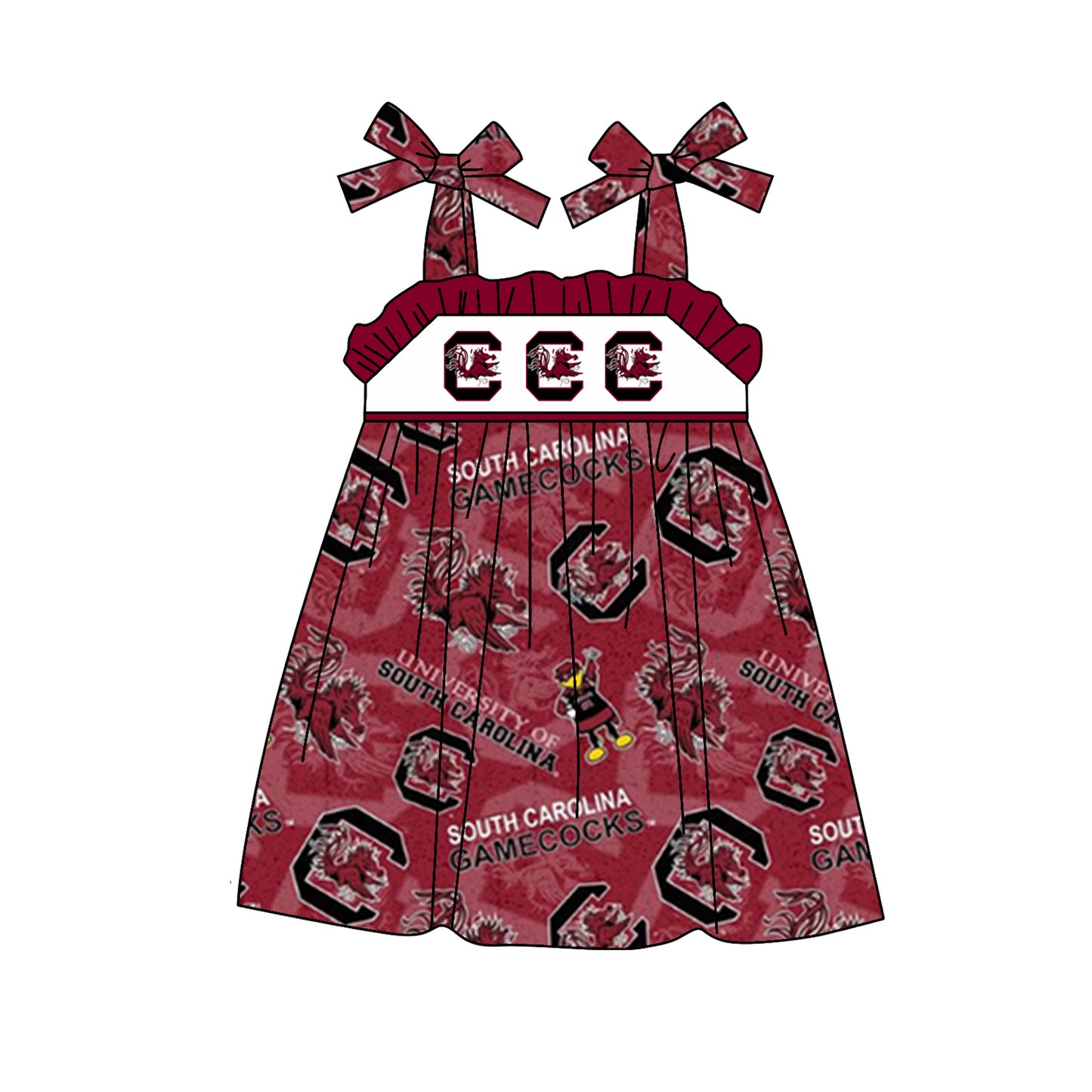 Baby girl South Carolina team dress