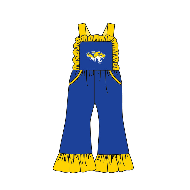 baby girls custom team summer jumpsuit
