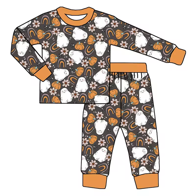 infant baby kids long sleeve halloween ghost pumpkin clothes