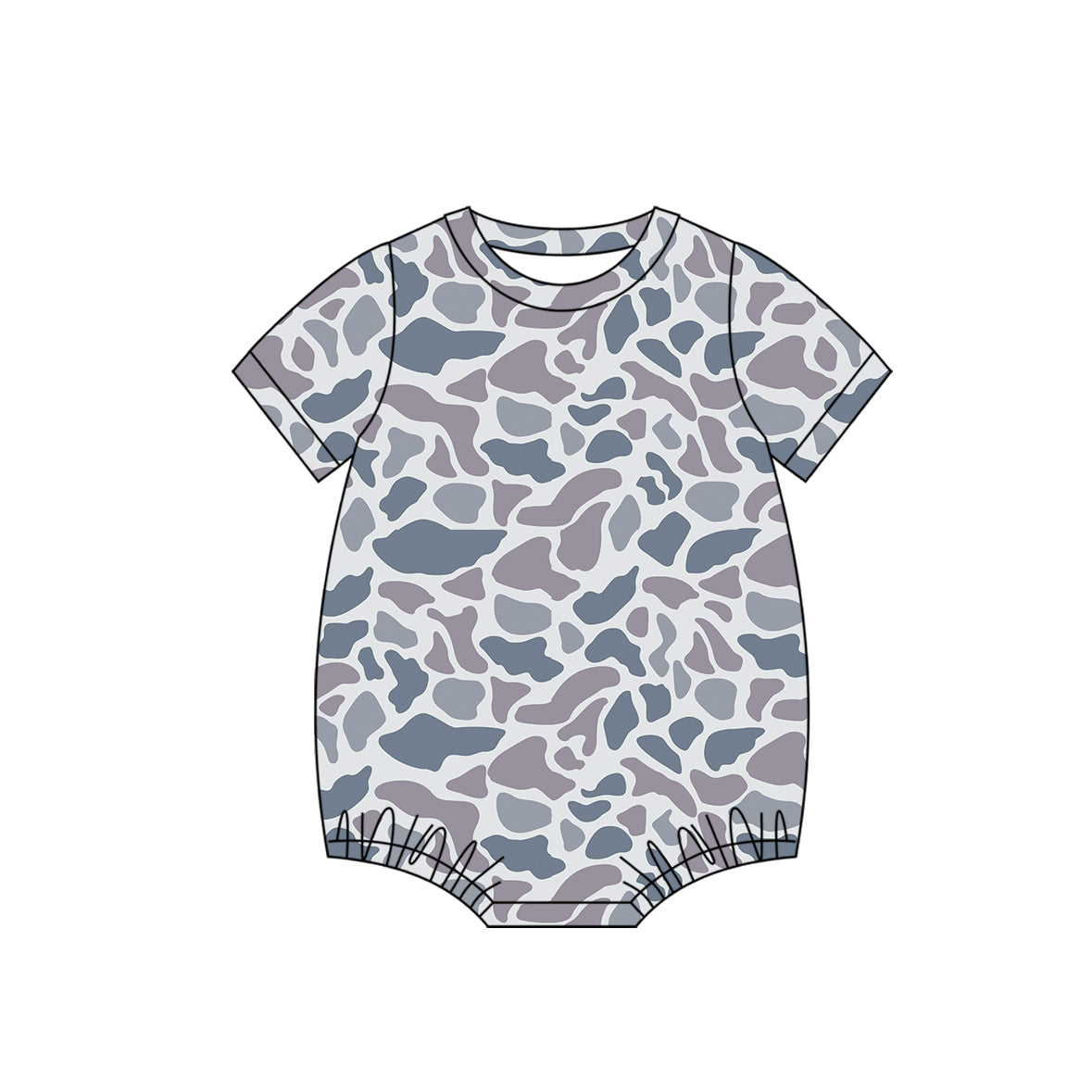 Toddle baby boy camouflage short sleeve romper