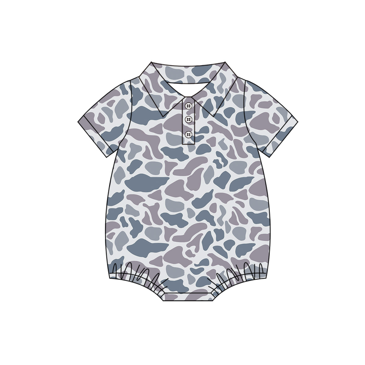 Toddle baby boy camouflage short sleeve tshirt romper