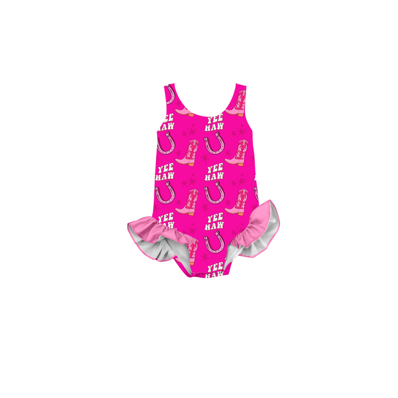 baby girls western bathing suit