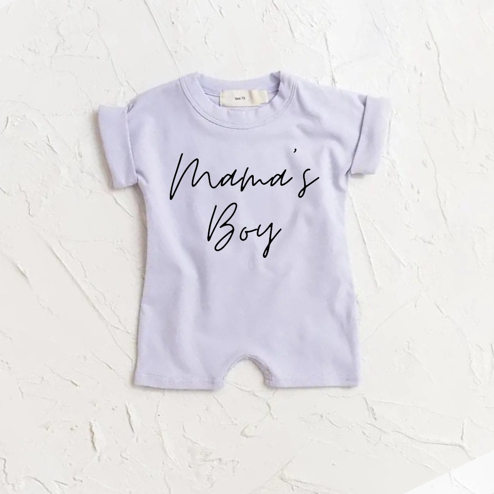 Mamas boy kids short sleeve romper