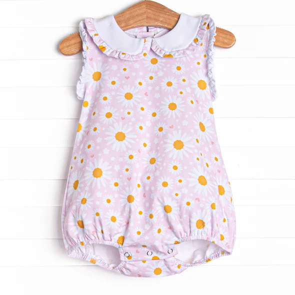 Daisy flower toddle girls romper