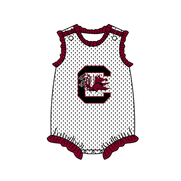 toddle baby girl South Carolina team romper