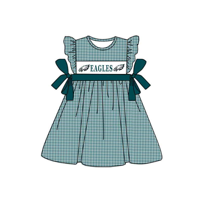 baby girls eagle university football team custom dress