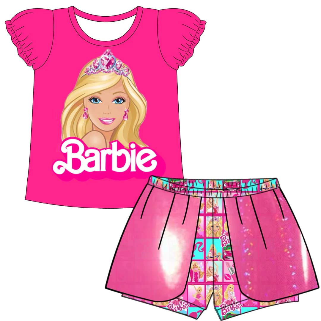 baby girls wholesale pink doll outfit