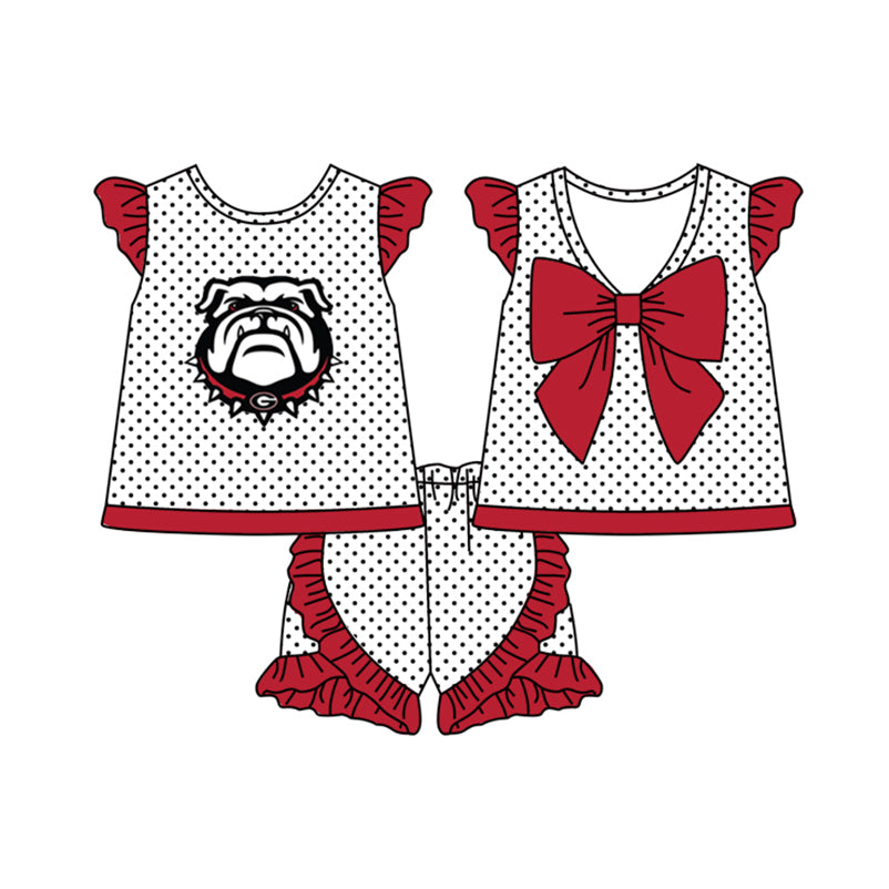 baby girl dog team design outfit