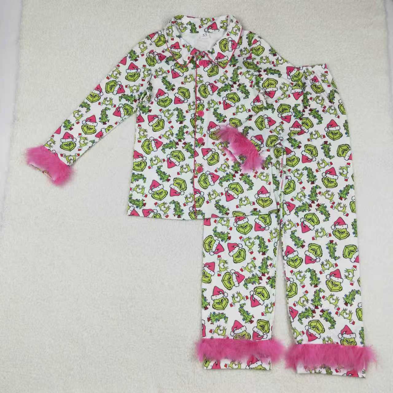 mommy and me wholesale price Christmas long sleeve matching pajama set