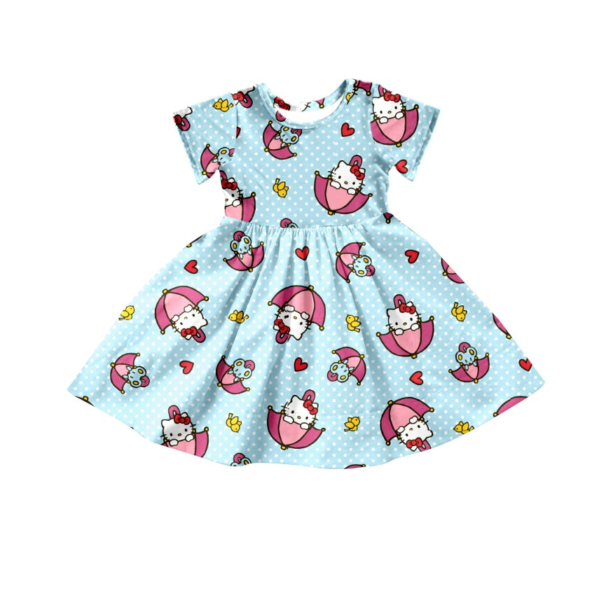 Baby girl short sleeve cartoon dress