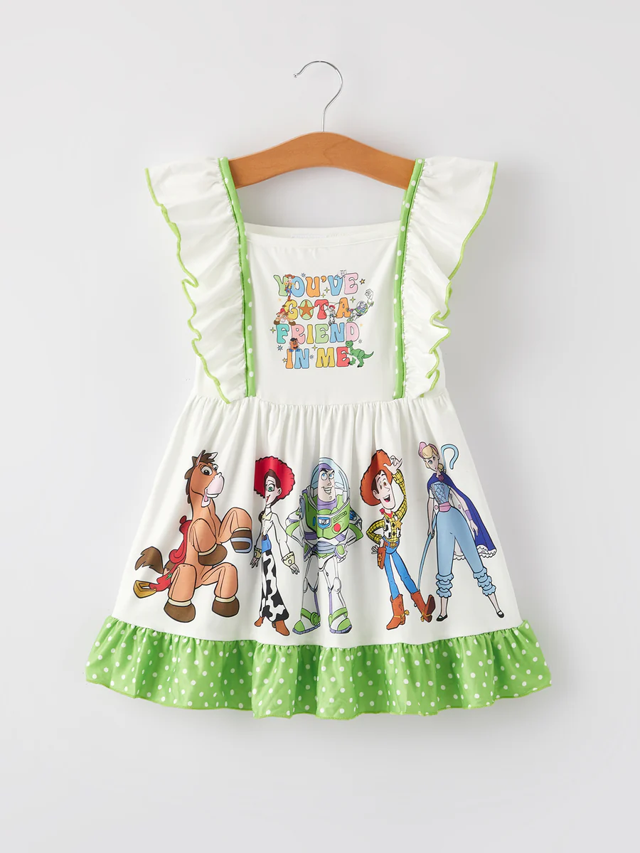 baby girl cartoon story summer dress