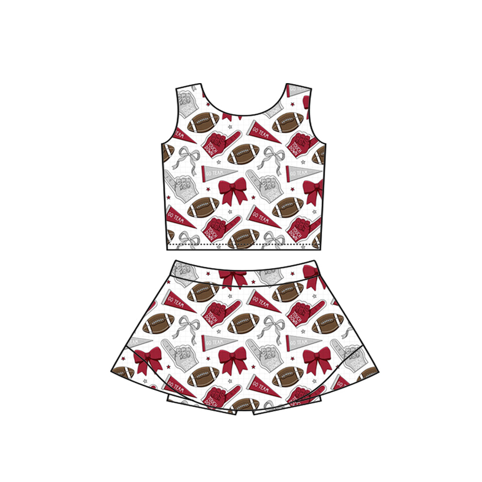 toddle girls custom team style skirt set