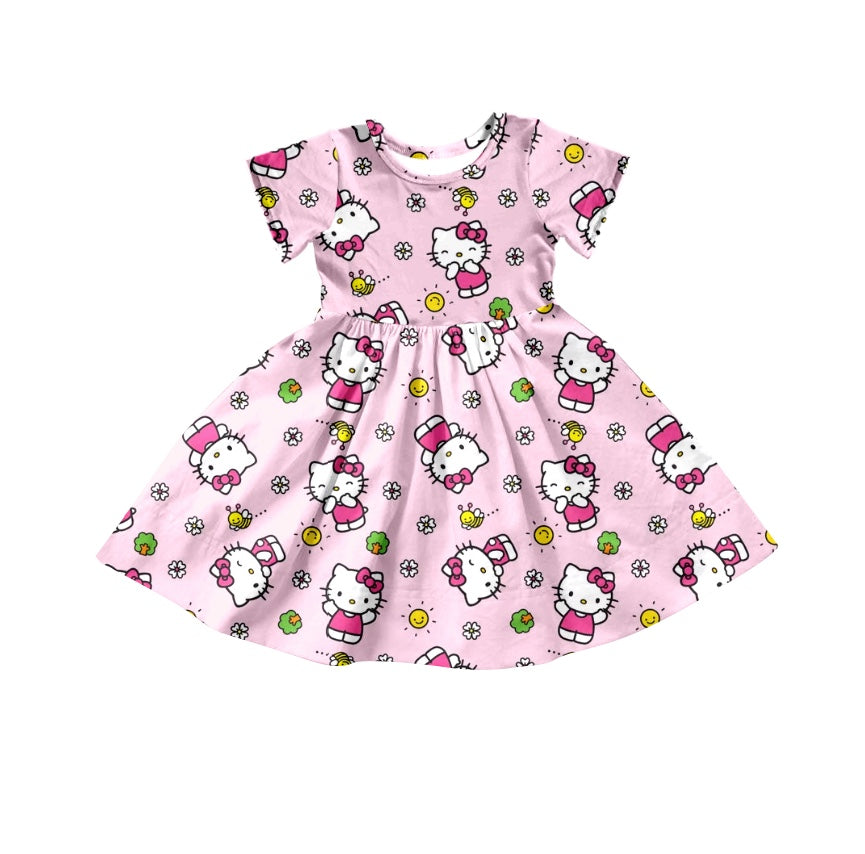 Baby girl short sleeve cartoon dress