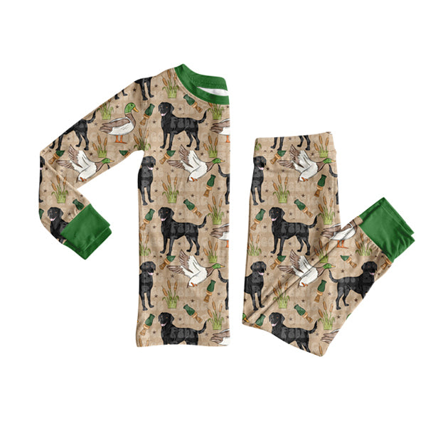 Toddle kids duck dog design pajama set outfit