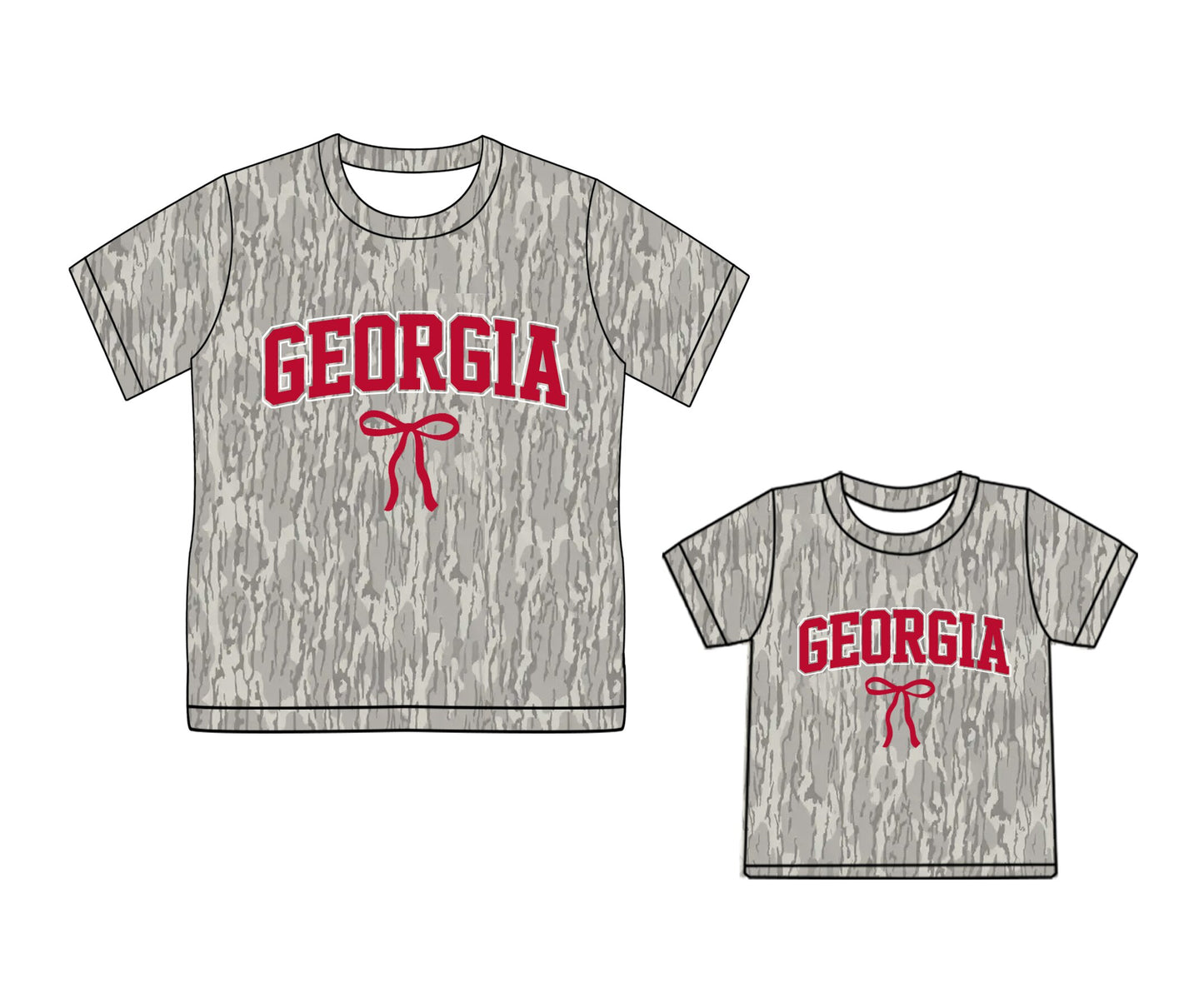 Mommy and Me georgia team design summer short sleeve top