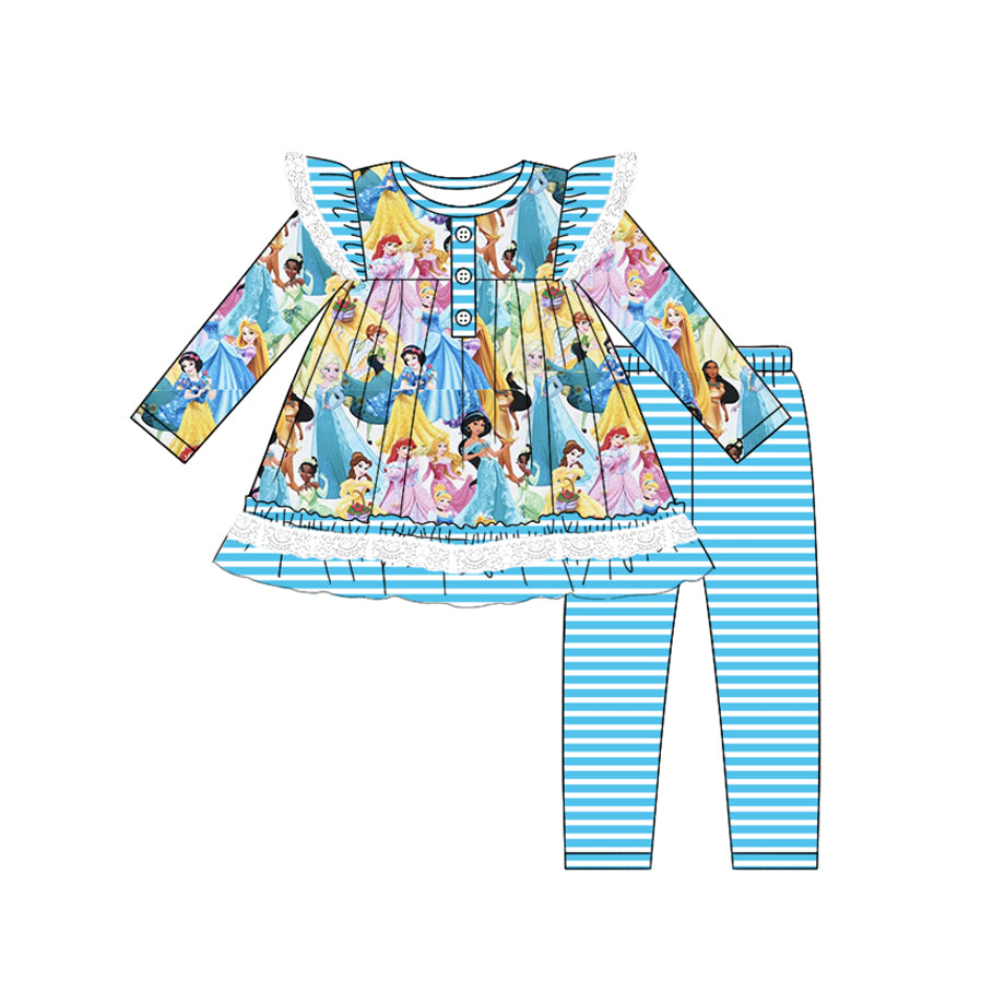 toddle girls princess shirt pants matching outfit