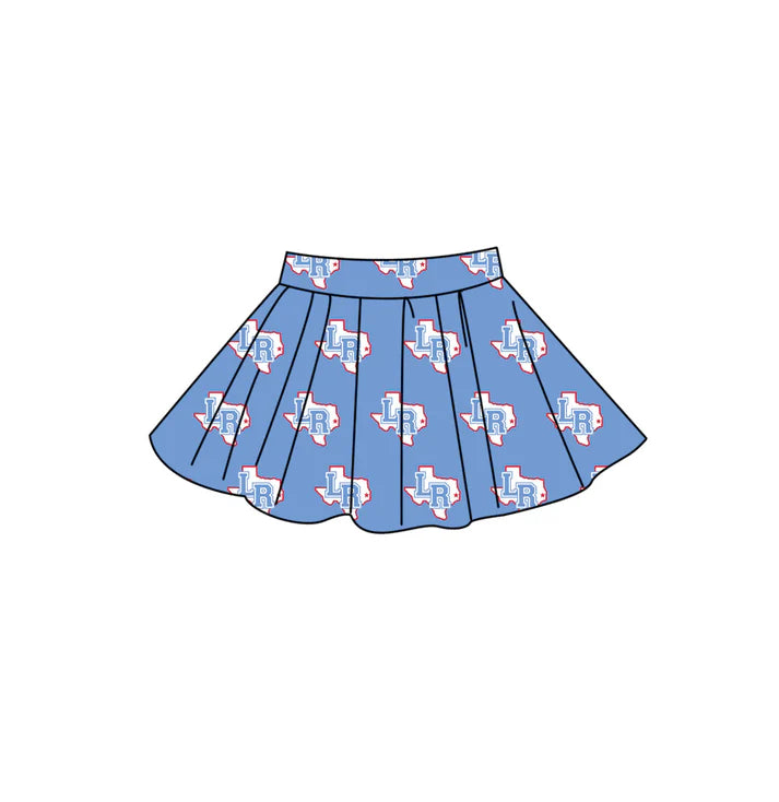 Girls custom team design summer skort