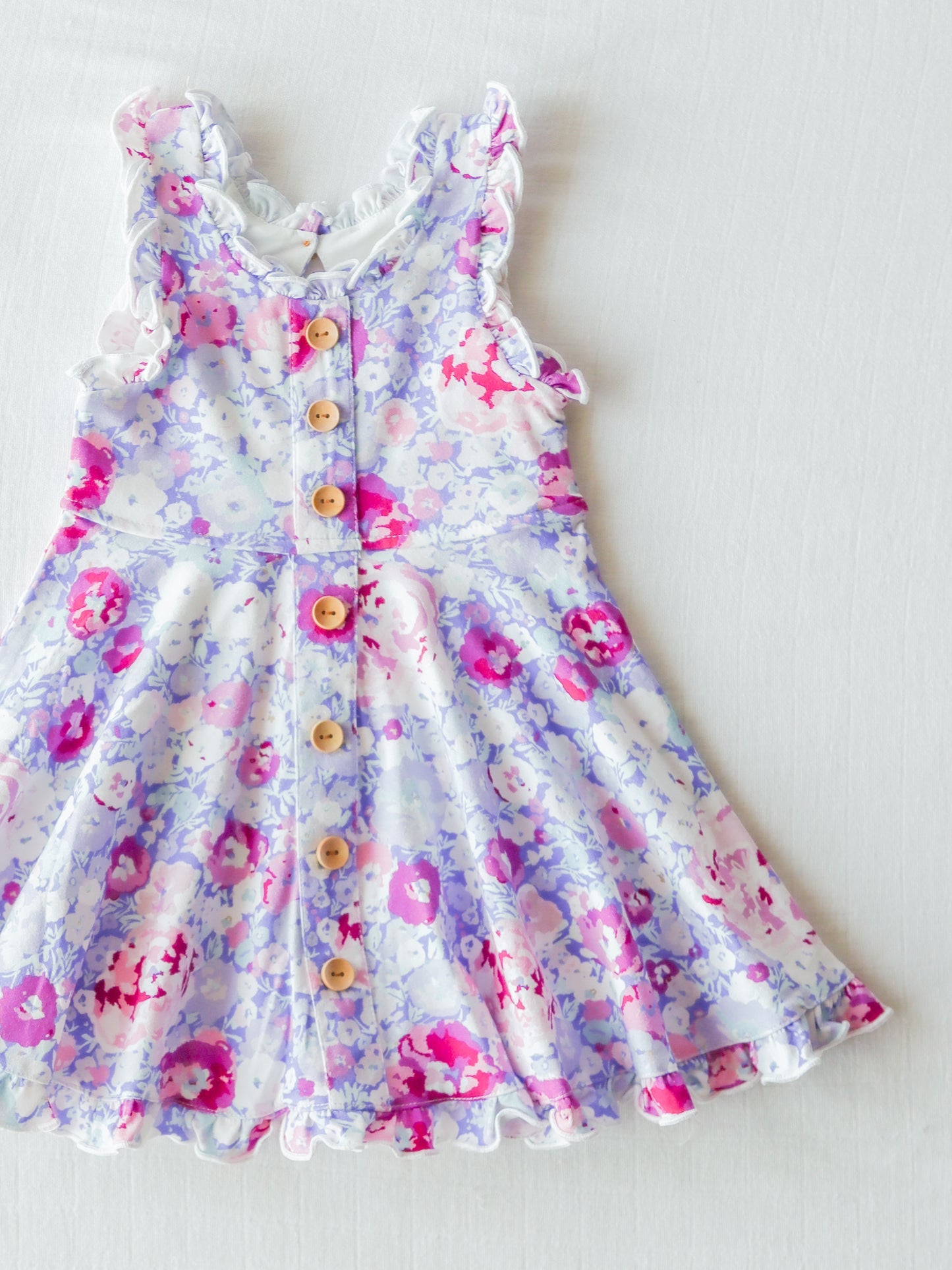 Baby girl lavender floral boutique dress