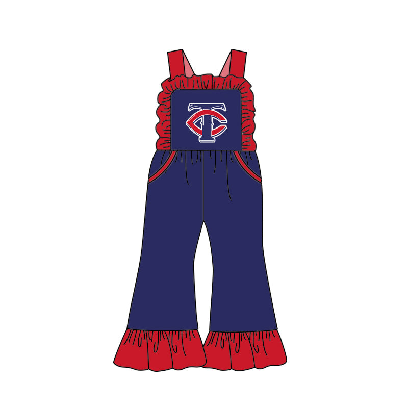 baby girls custom team summer jumpsuit