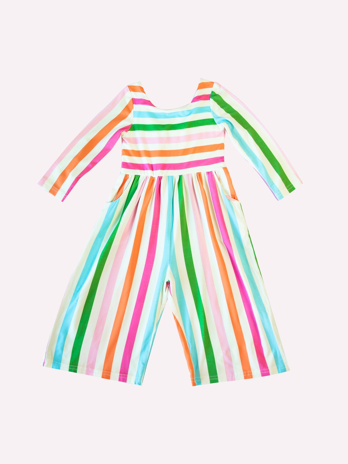 baby girls colorful stripes summer jumpsuit