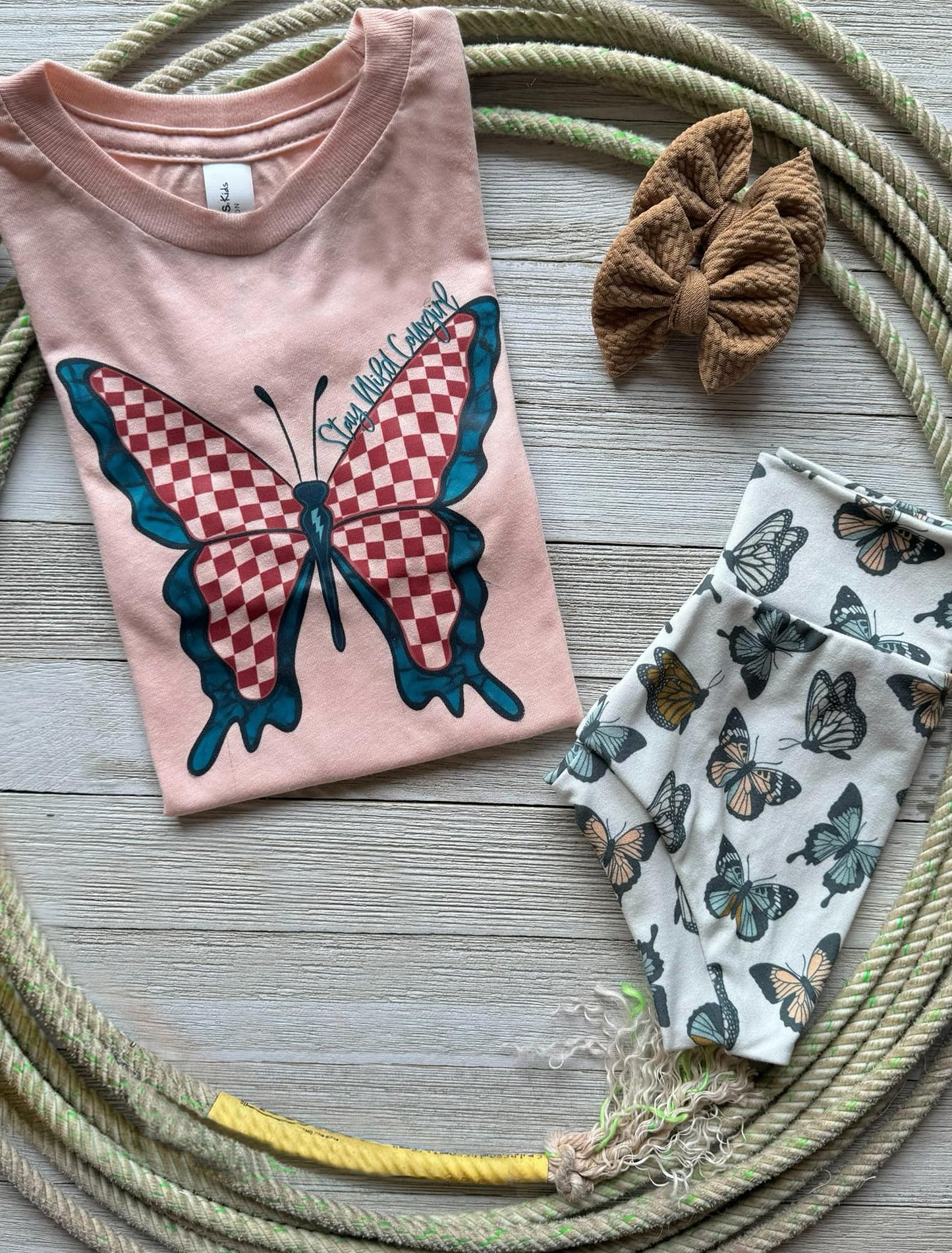 infant toddle girls butterfly design bummie set