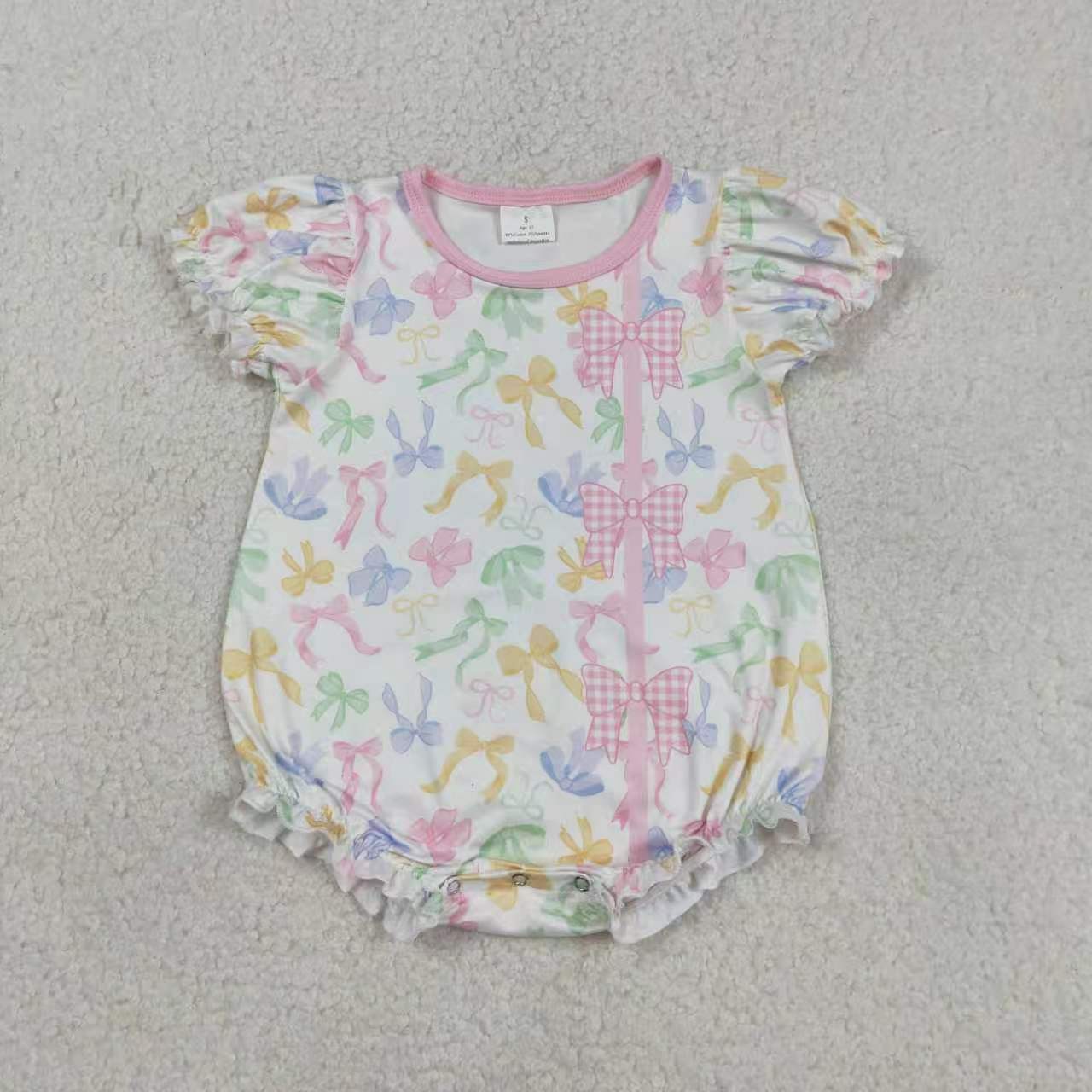 Colorful bow girls summer dress