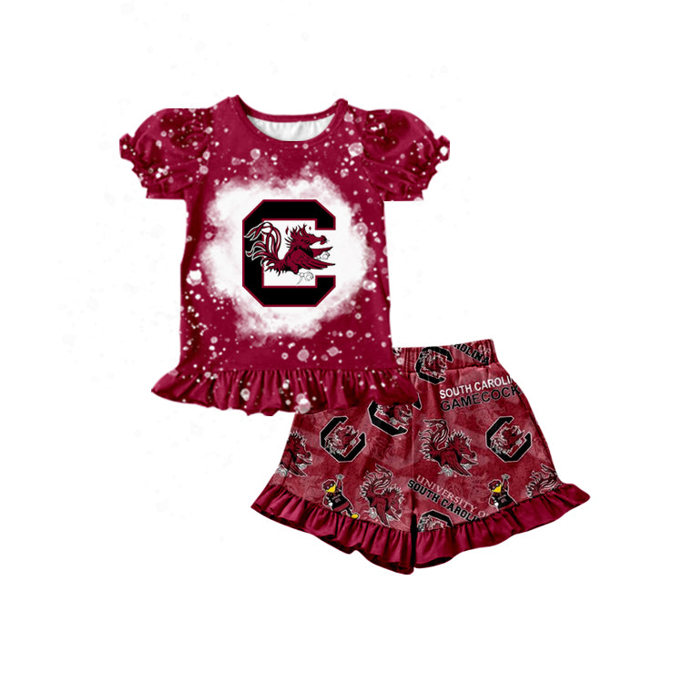 baby girls South Carolina summer shorts outfit