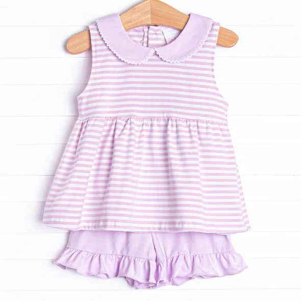 Baby girl stripes design summer style outfit