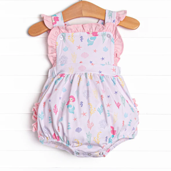 toddle baby girls mermaid romper