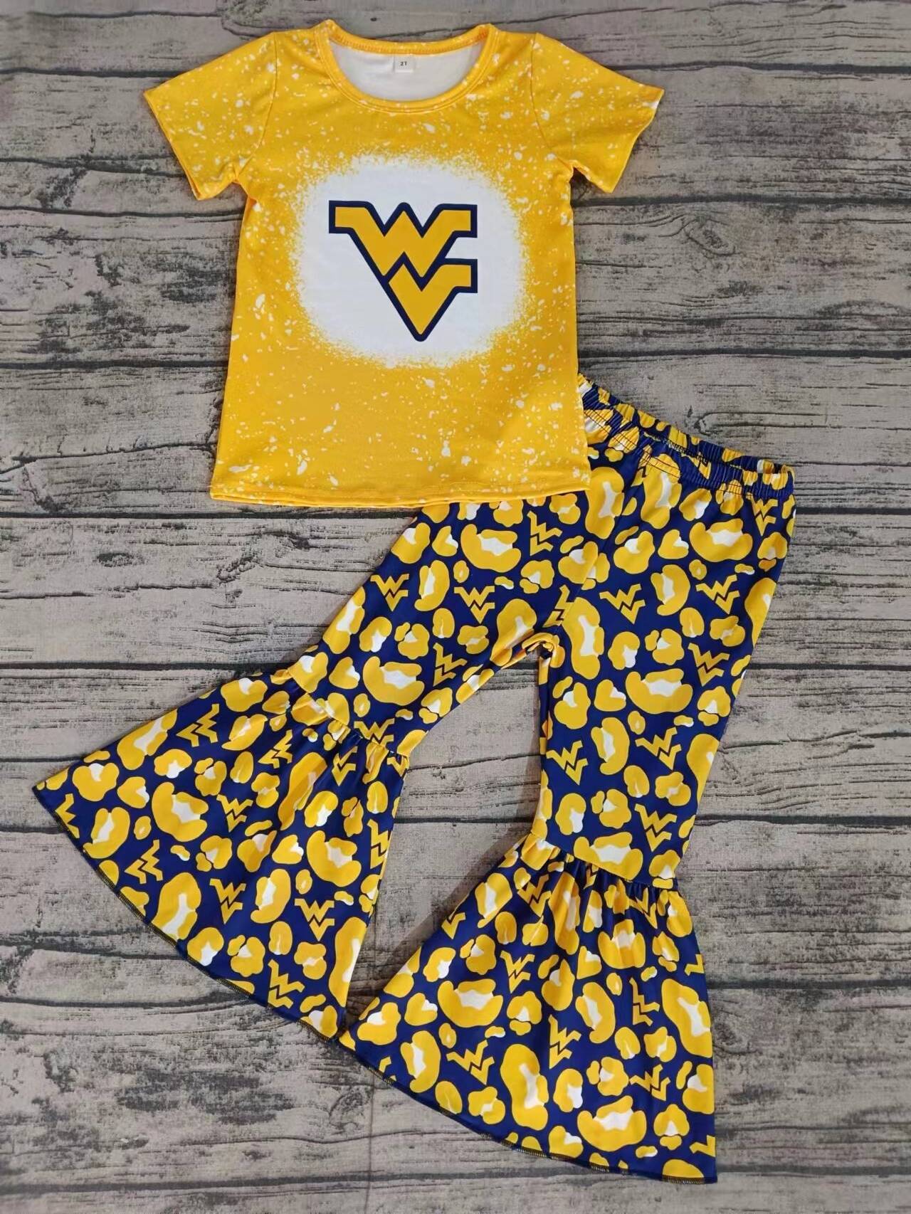 toddle girls short sleeve team outfit