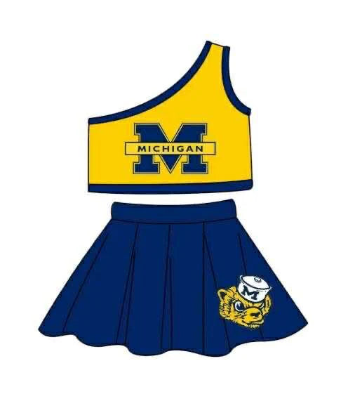 baby girls team cheer skirt outfit add liner shorts