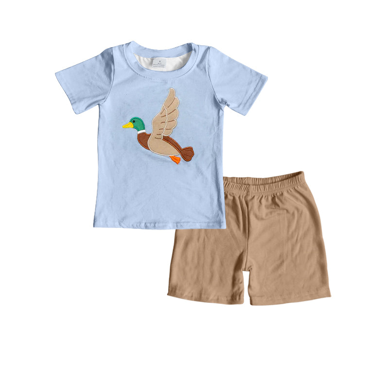 Baby boy mallard duck top khaki shorts summer clothes