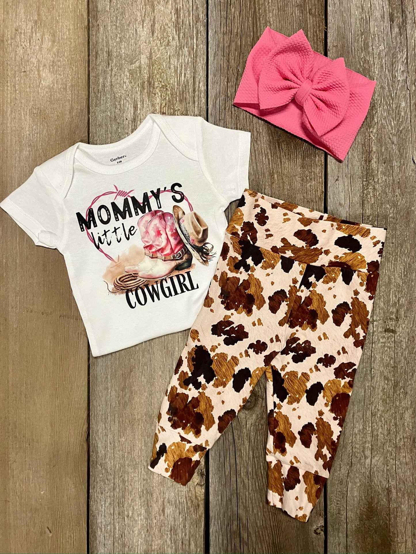 Mommys little cowgirl western clothing set