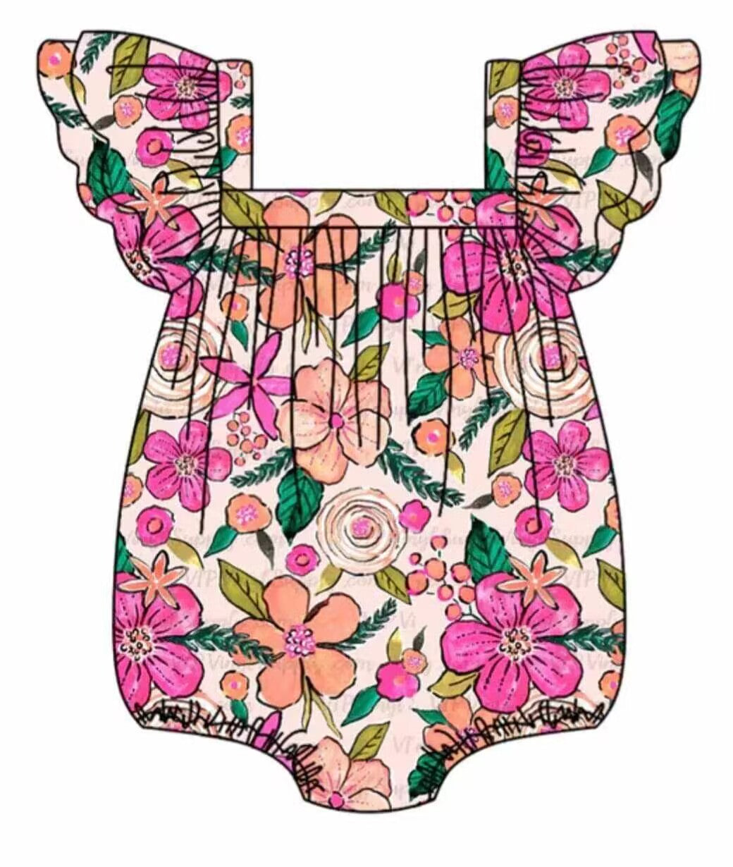 flower girls summer romper