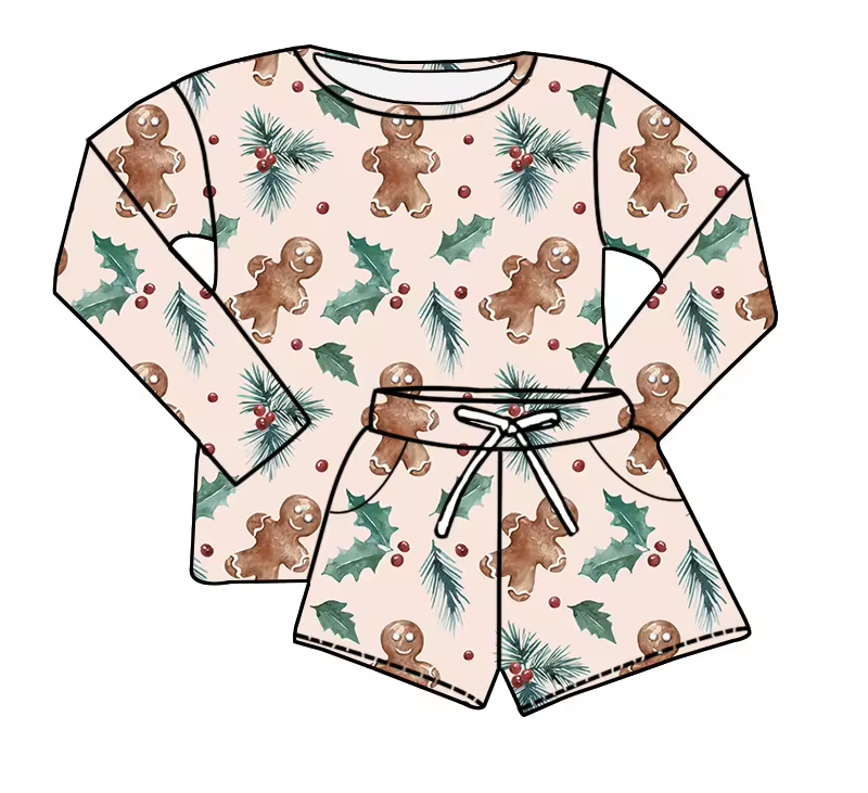 christmas gingerbread wholesale baby girls clothes