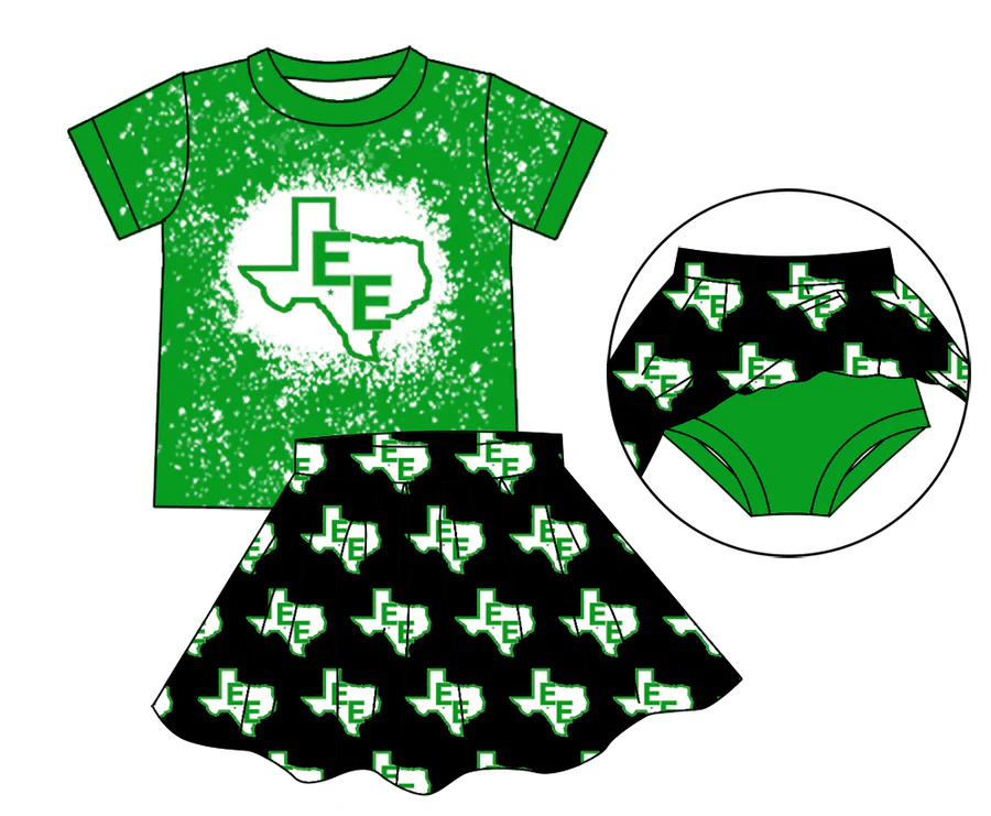 toddle girls cheer team skirt set