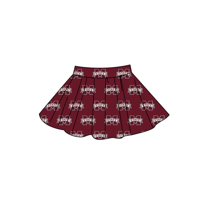 Girls custom team design summer skort