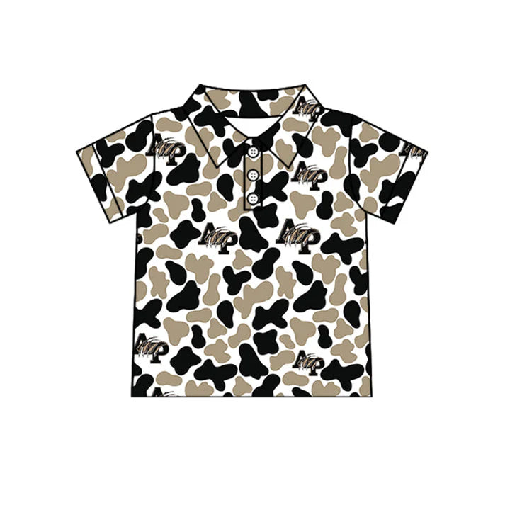 Kids baby short sleeve custom team pullover top
