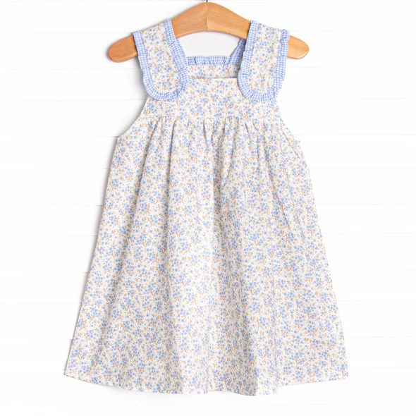 toddle girls blue floral summer dress