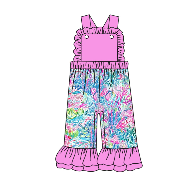 baby girls pink floral summer jumpsuit preorder