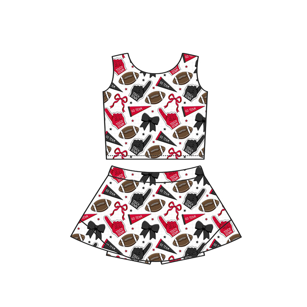 toddle girls custom team style skirt set