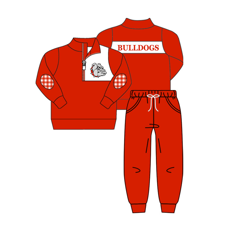 Kids long sleeve team pullover top matching pants outfit wholesal factory price