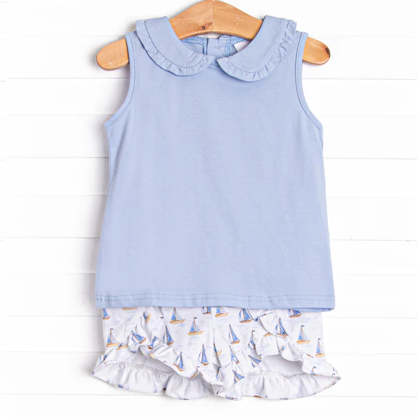 Baby girl sailboat style outfit