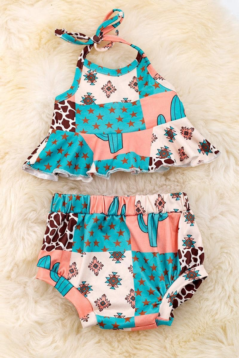 western cowgirl bummies set