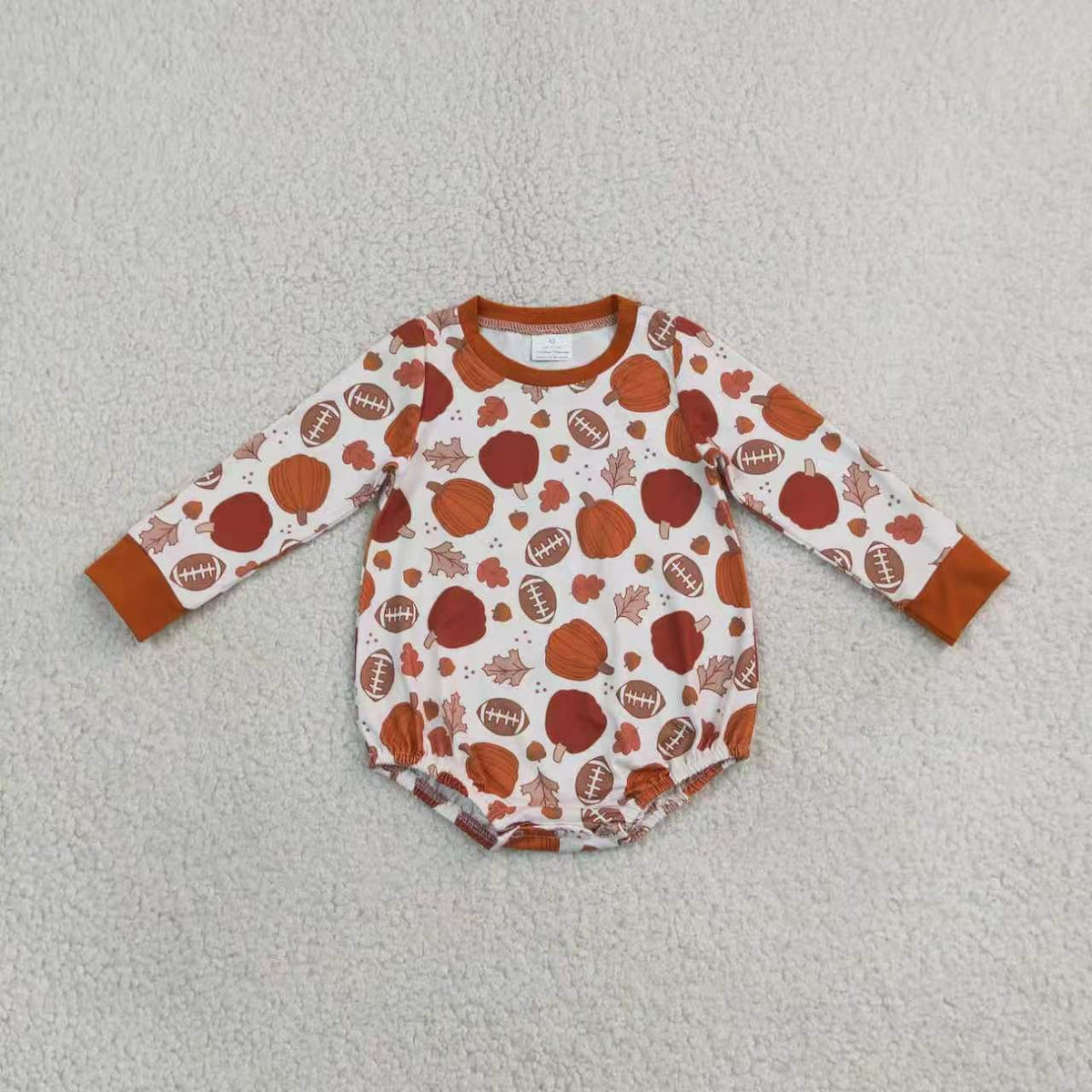 Fall pumpkin boys long sleeve thanksgiving pajama set outfit